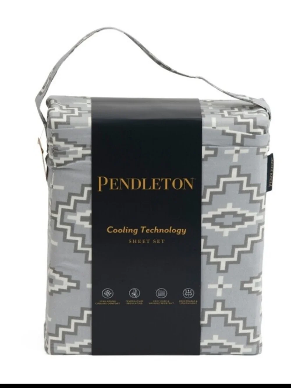 Pendleton Cooling Technology King Sheet Set In Grey Aztec Print